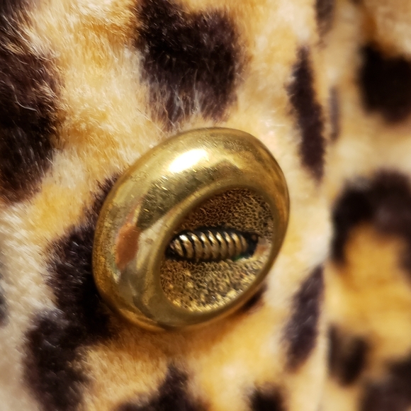 Vintage Leopard Print Faux Fir Peacoat - Picture 4 of 7